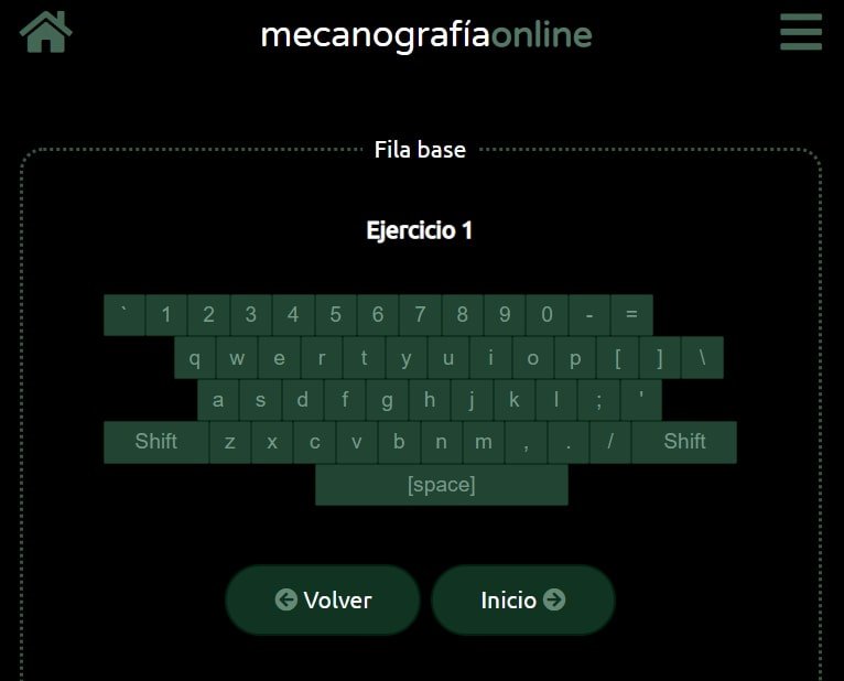 pagina web con ejercicios mecanografia